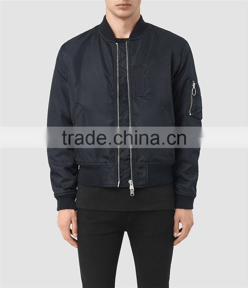 MGOO 2017 New Style Nylon Bomber Jacket For Men Long Sleeves Winter Jackets Custom Logos Fashion Tops