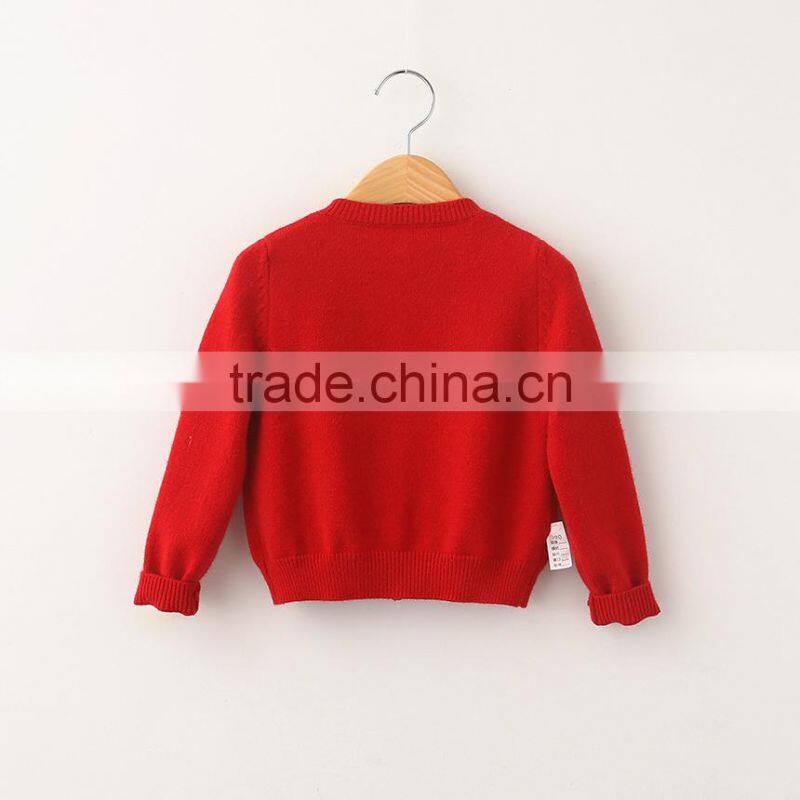 Long Sleeve Loose Handmade Knit Wool Knit cardigan Sweater Designs for Girls
