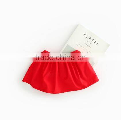 Red Color Baby Clothes 3 Pieces Set Off Shoulder Tulle Bloomer Wholesale Products