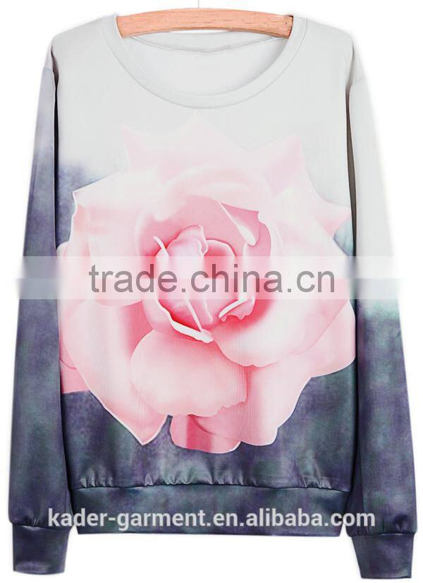 Asian Product Wholesale Sweatshirt Sublimation Sweatshirt Elegant Lady