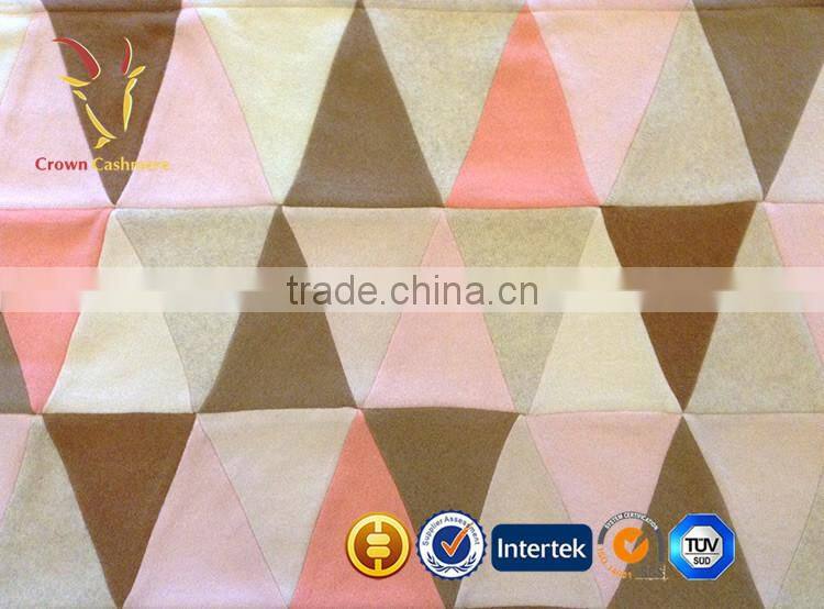 Pink Beige Triangle Baby Cashmere Security Blanket