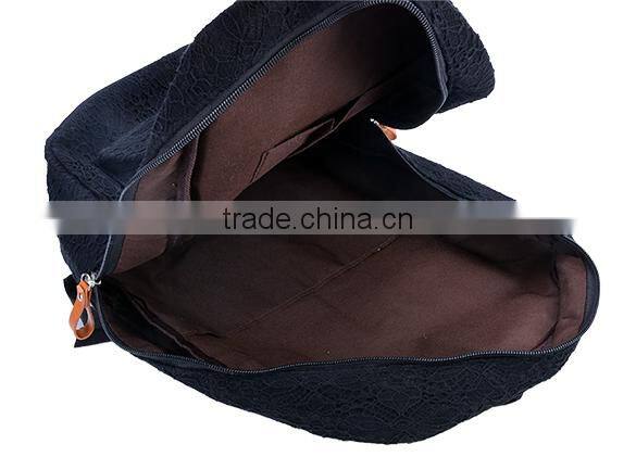 Women Lace Cute Backpack Tote Handbag Black white backpack