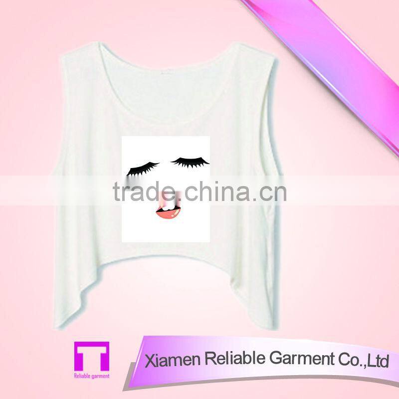 100%cotton girls clothing summer top fashion cheap chinese tank top wholesale