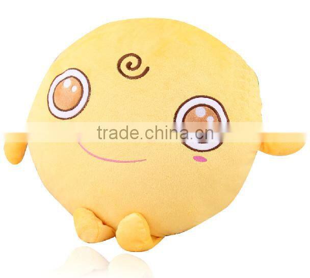OEM applique yellow funny custom wholesale custom whatsapp emoji pillow