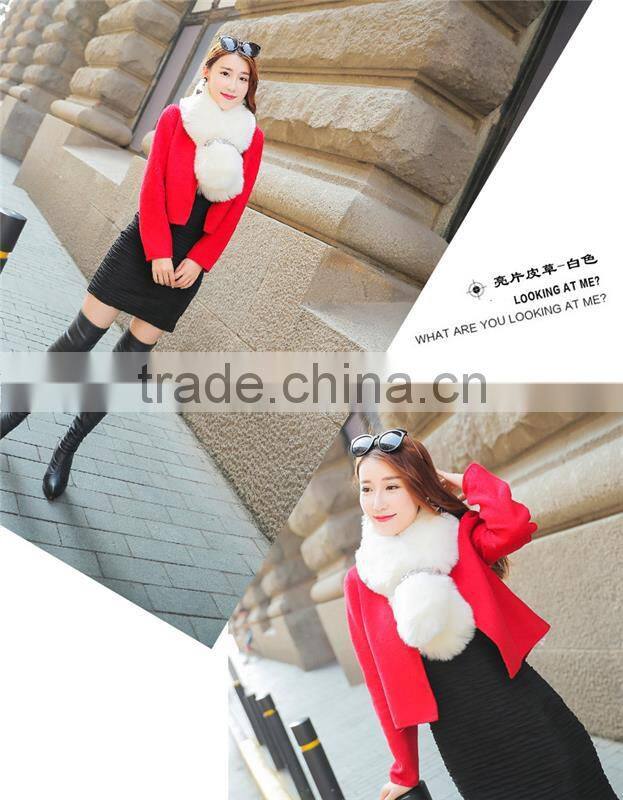 Brand design Ladies Women Warm Faux Fur fox Scarf Snood Scarf