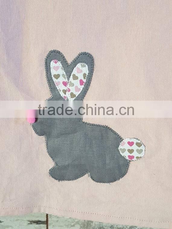 Girl Pinafore Dress Kids Easter Bunny Pink Dress