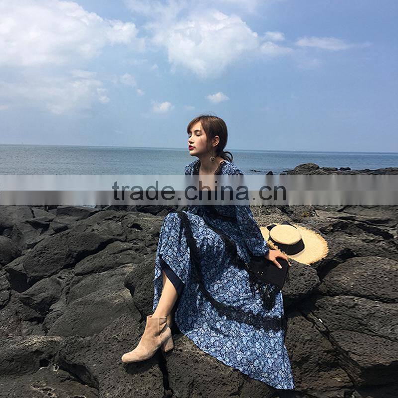 Z&M 2017maxi beach dress ladis maxi dress women sexy dress