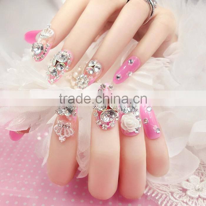 Self-adhesive Nails Glitter Tips With Glue Rhinestone Nails