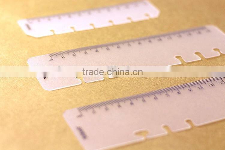 A5/A6/A7 Matte pp material ruler for planner 6 holes measure tools for notebook