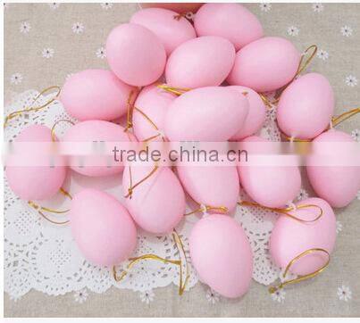 factory sale 6*4.2cm pink color DIY clear plastic easter egg