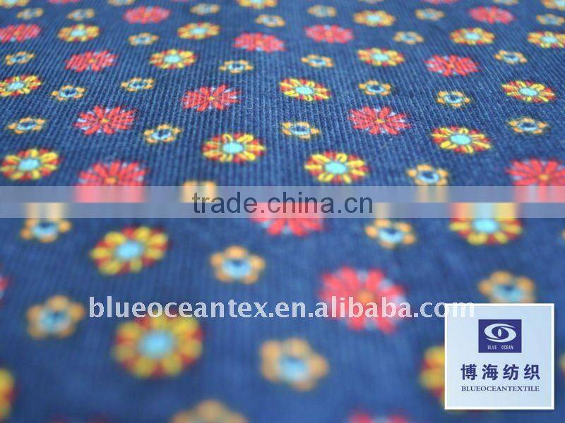 Flower Pattern Printed Corduroy 11 Wales Corduroy