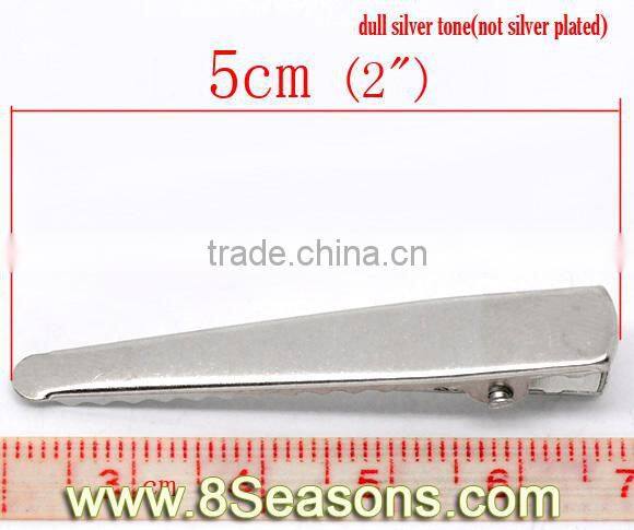 Silver Tone Prong Barrettes Hair Clips hair accessories