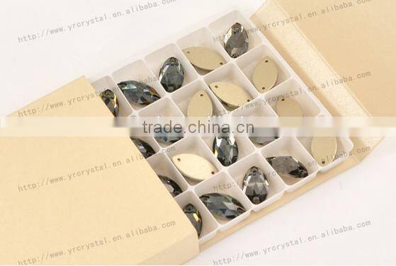 black diamond Flat back crystal stones, sew on rhinestones,sew on stones