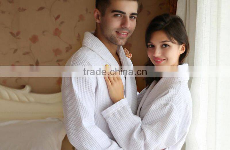 Fashion Wearable Waffle Bathrobe for Spa