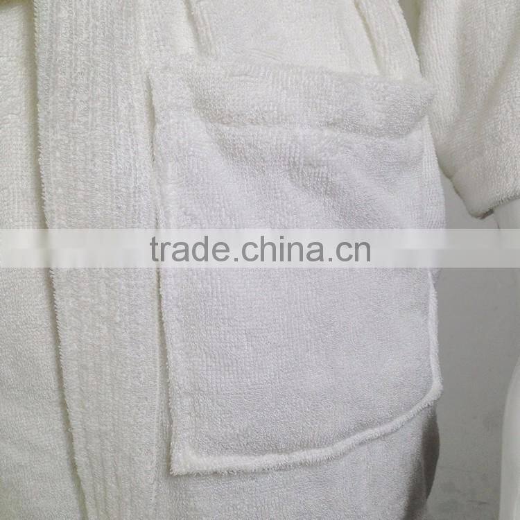 Orangic bamboo robe luxury lounge bathrobe white