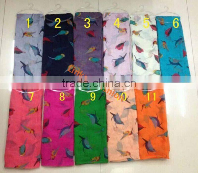 latest fashion voile scarf print scarf starfish scarf for women bufunda