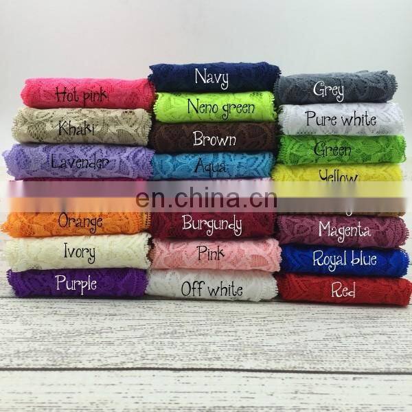 Nylon Spendex Elastic Lace By Yard For Headbands Headwrap 3" Stretchy Floral Lace Trim