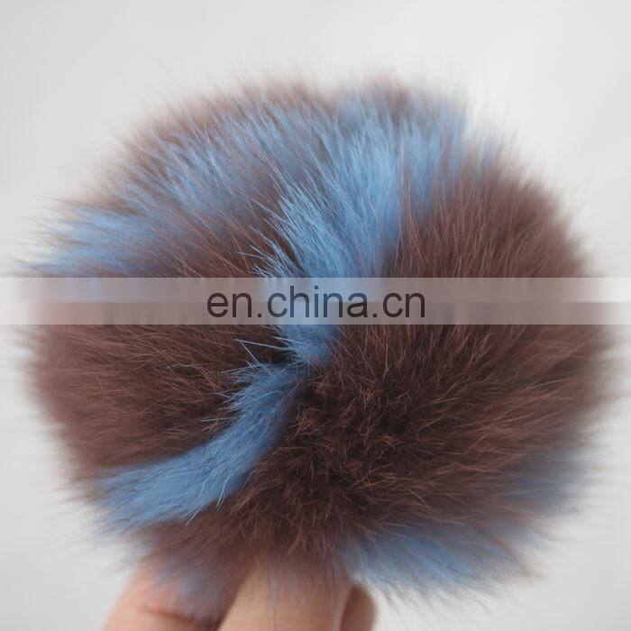 26 Letters Real Fox Fur Ball Pompom Keychain Handbag Fur Ball Accessory