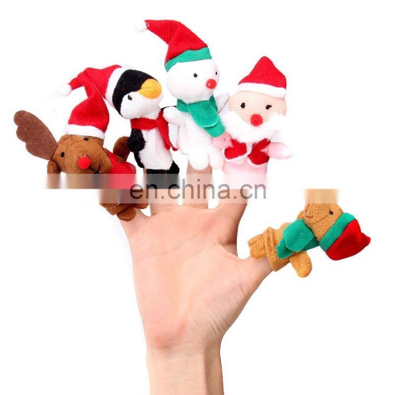 Christmas Series finger puppet set custom cute Christmas animal finger puppets and story