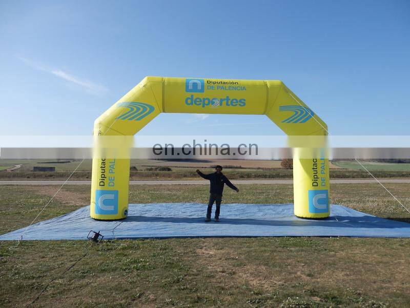 yellow square block custom logo inflatable arch for hot sale