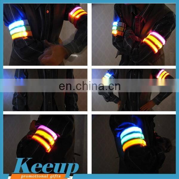 Promotional customized safety LED flashing armband