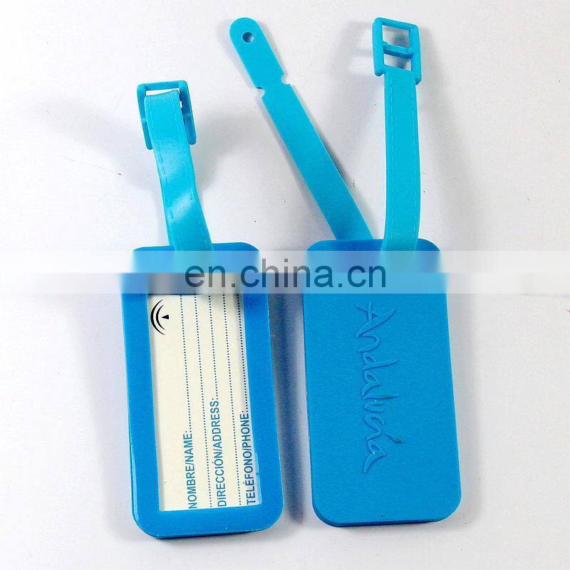 The ellipse soft pvc luggage tag/plastic luggage tag