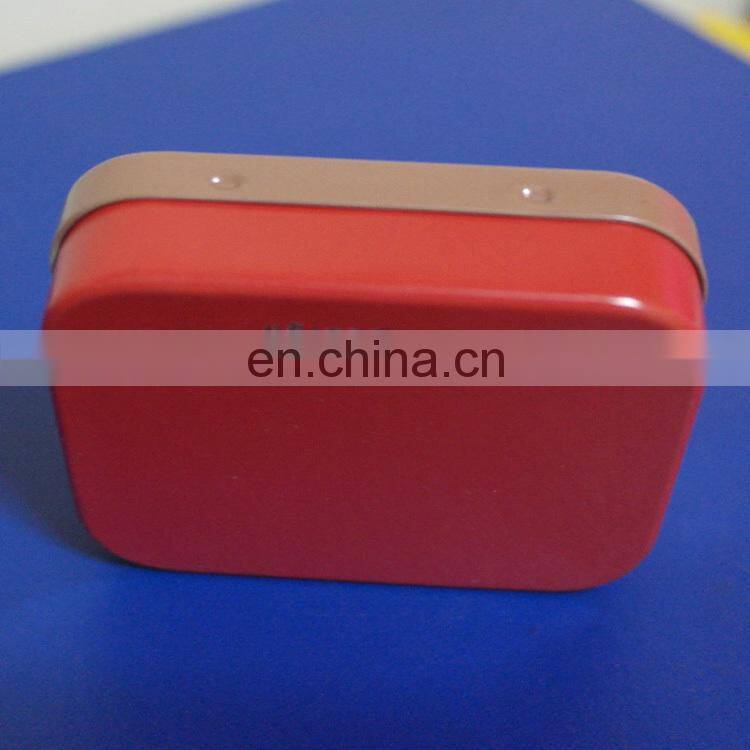 Mini metal tin case with hinge/altoid candy tins