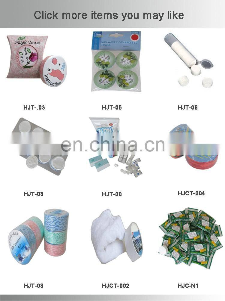100%rayon disposable compressed coin tablet tissue/towel/wipes