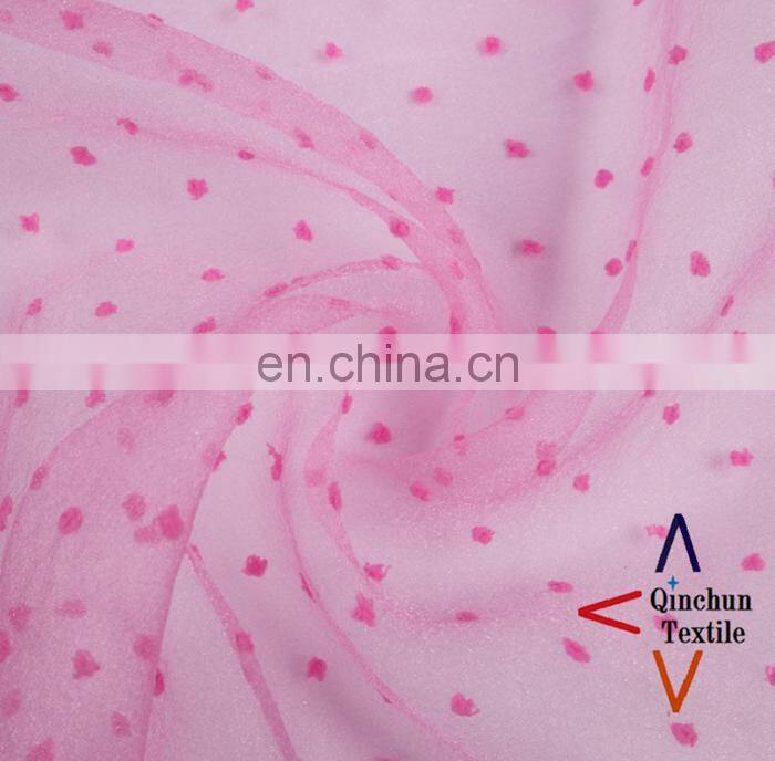 high quality glitter organza fabric for fashion dress
