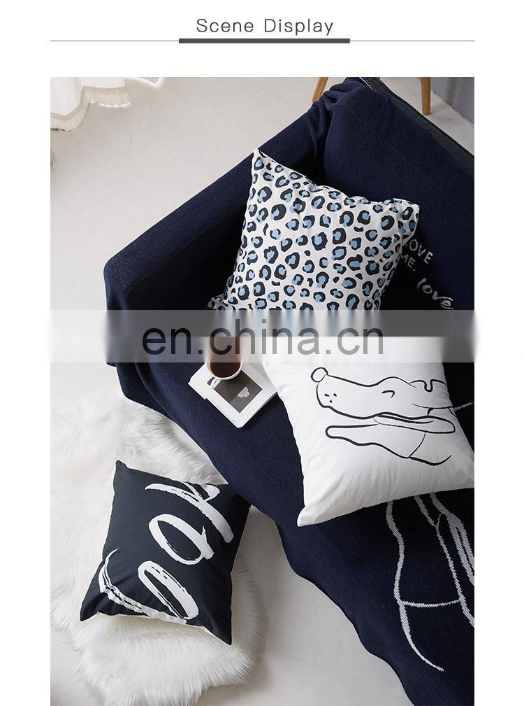 RAWHOUSE cotton canvas cushion covers leopard print cushions image