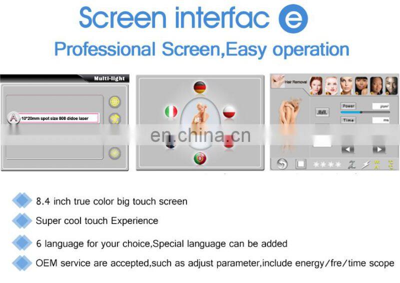 stationary two handle diode laser hair removal machine / ice soprano