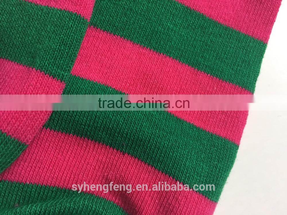 2015 hot saling women bright-coloured socks stripe sock