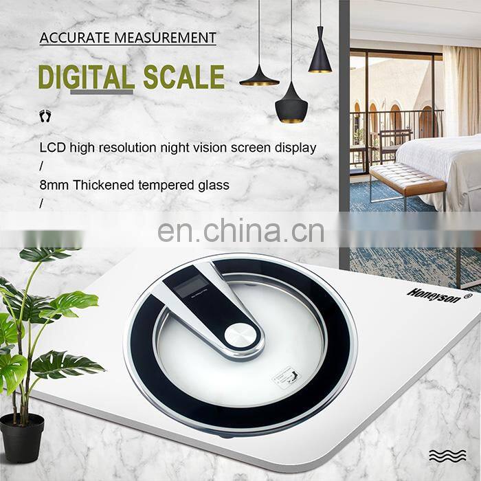 Honeyson 200 KGS Glass Bathroom Scale for Hotel Appliance