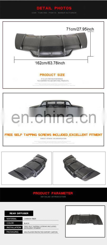 Carbon Fiber Rear Bumper Lip for Mercedes Benz C63 W205 AMG Sedan 4-Door 2015-2018