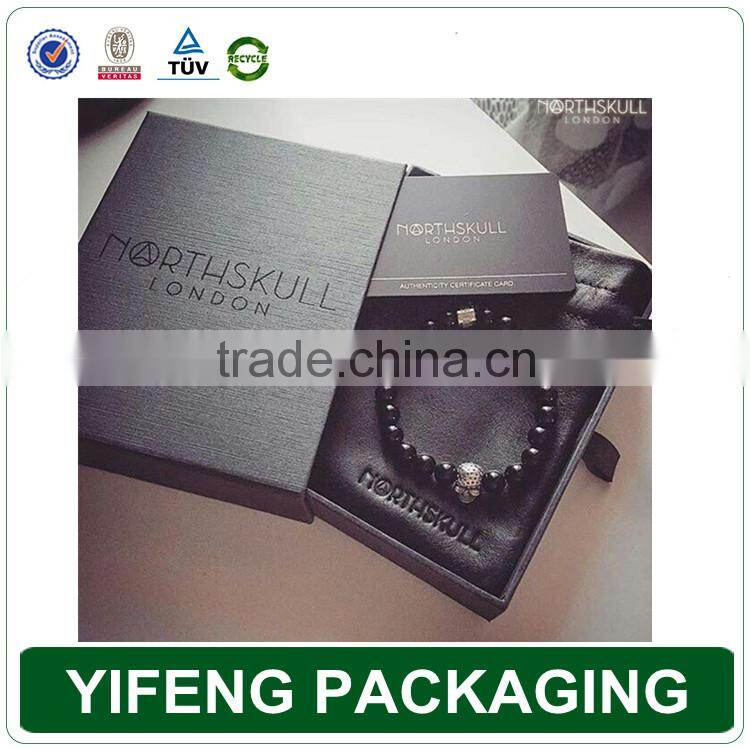 Custom Belt Black Cardboard Sliding Gift Box Wallet Boxes