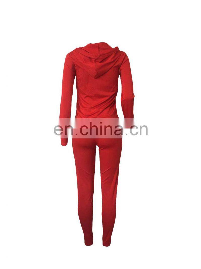 custom brand Women Jogger 2 Piece Pants Set Sweatsuit For Women 2021 Jogging Suit Tracksuit top+pants zipper coat