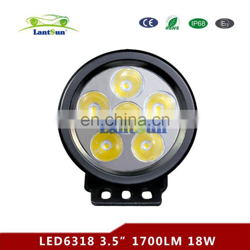 led lamp spotlight factory supplies Lantsun Led lighting 3.5 inch LED work light 10-30V 6x3w 18W IP68 aluminum alloy