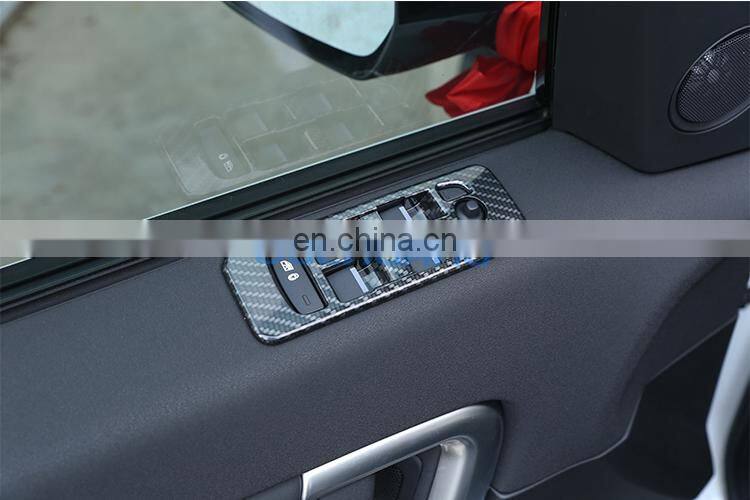 For Land Rover Discovery Sport 2015 2016 2017 ABS Carbon Fiber Window Lift Switch Button Cover Trim Car Accessories 4pcs