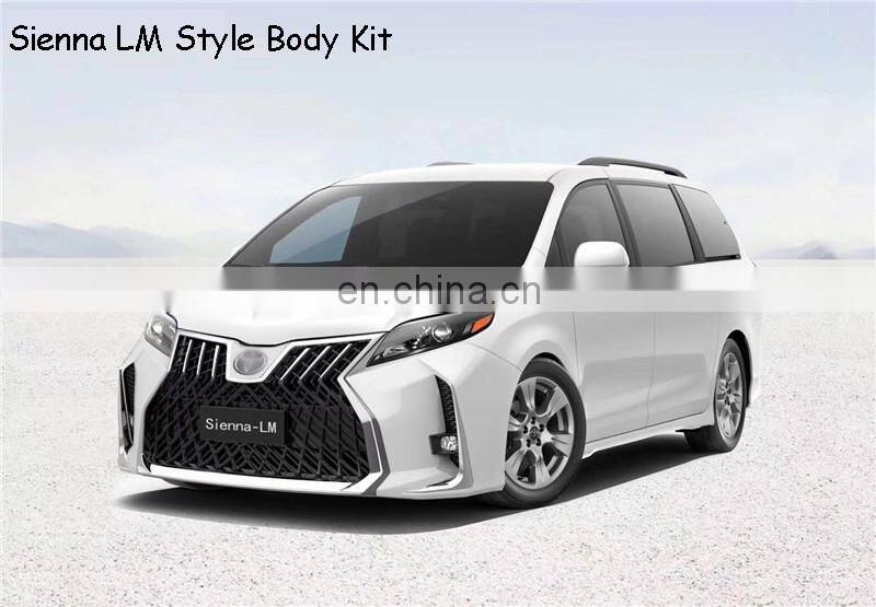 Runde LM Style ABS Material Bodykit With Front Rear Bumper Hood Suitable For 2011-2020 Toyota Sienna Body Kit