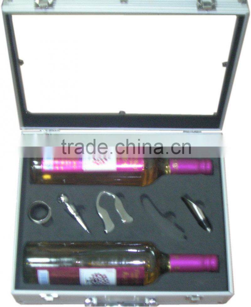 aluminum profile fireproof shell aluminum wine bottle display cases tool box with lock