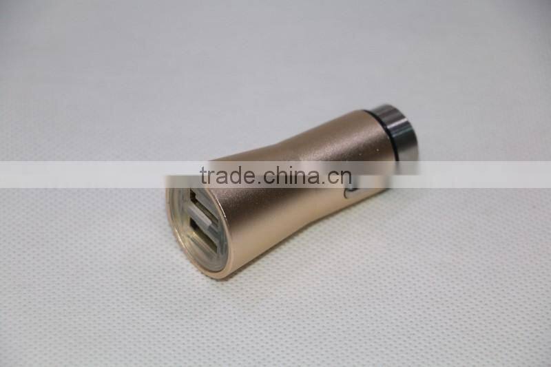 High quality with blister box OEM customized car charger 12V metal casing auto charger