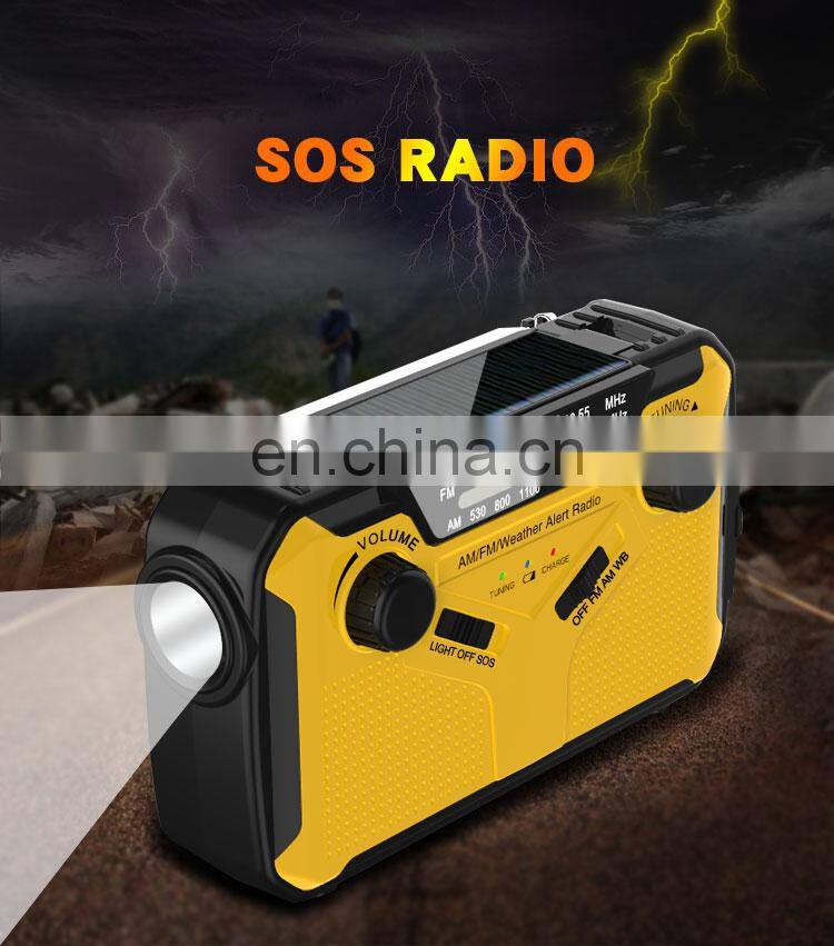 small pocket am fm portable radio with built-in rechargeable emergency light weather crank solar radio emergency flashlight
