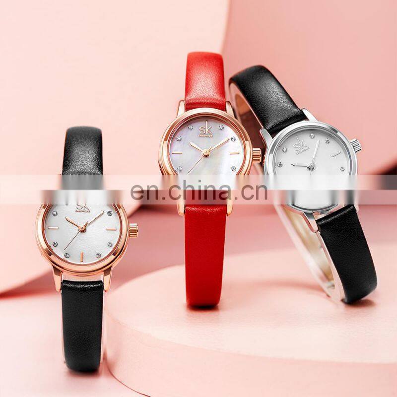 SHENGKE Chinese Classic Red Watches K9024 Small Dial Watch Ultra Lady Wrist Watches Fancy Chic Women Handwatch