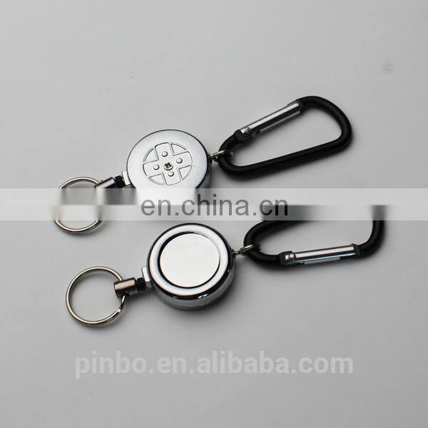 Metal Retractable Reel Badge Holders with Carabiner
