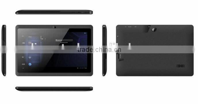 7 inch Cheapest tablet PC Q88 A33 quad core 512+4G support wifi Camera in alibaba China