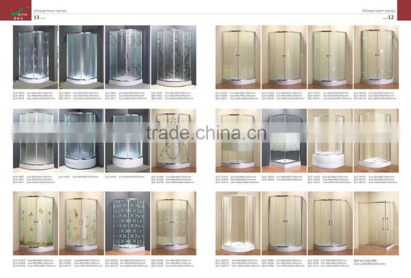 ABS tray Sliding cheap 6mm frosting glass shower enclosure