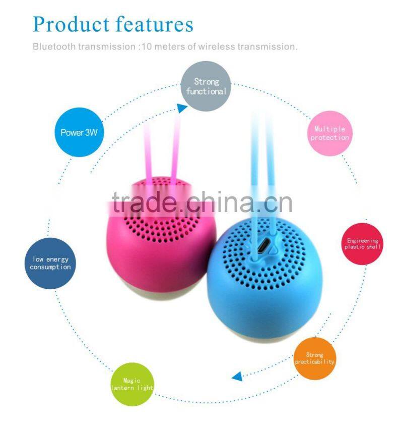2016 factory sale 3W Mini portable LED wireles bluetooth Speaker