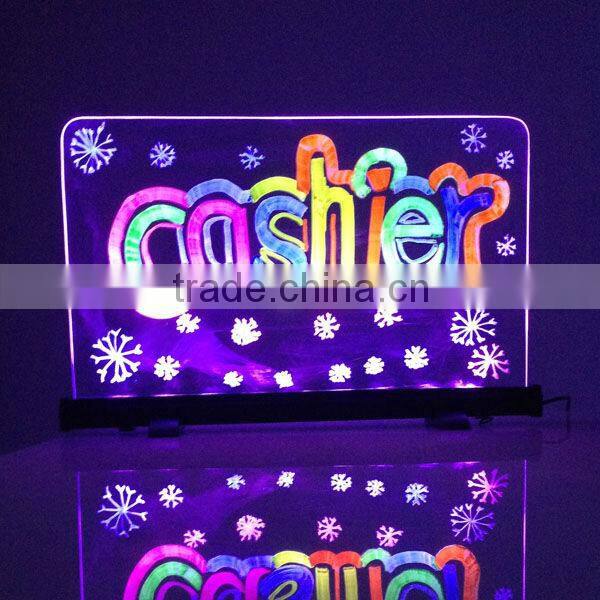 small carved LED ad board