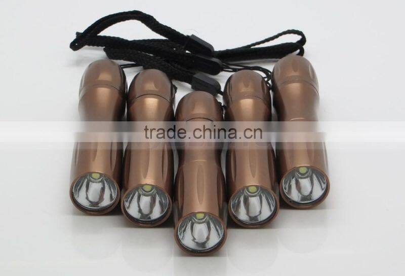 Promotion Gift AA Powered Slim Golden Flashlight