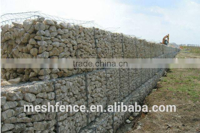 2*1*1m galvanized & pvc coated gabion box/basket/wire mesh for sale/China Alibaba Supplier/ISO 9001